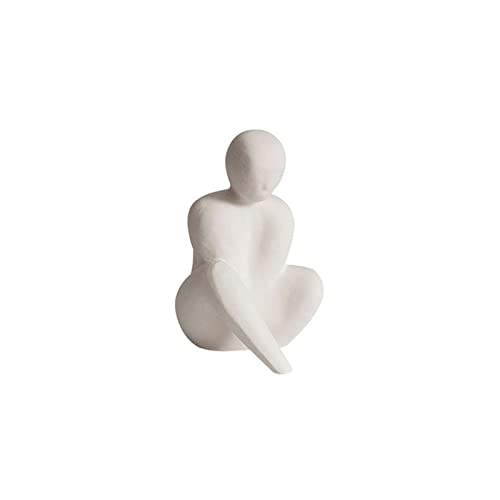 Sculpture porcelaine blanche pour briser la monotonie d'un salon avec art abstrait
