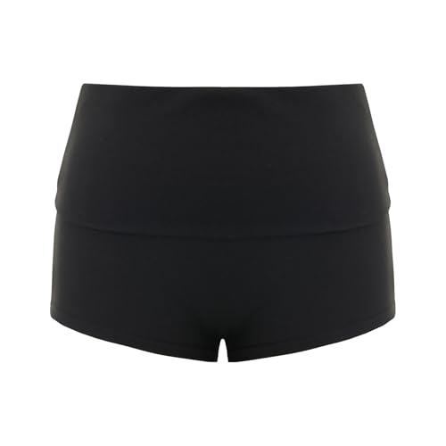Image of Women Fold Over Mini Shorts Y2K Lounge Pajama Bottoms Low Rise Booty Shorts