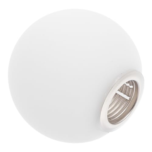 Gatuida Pantalla de cristal esmerilado G9, base de rosca, bola redonda blanca lechosa para iluminación de techo para baño