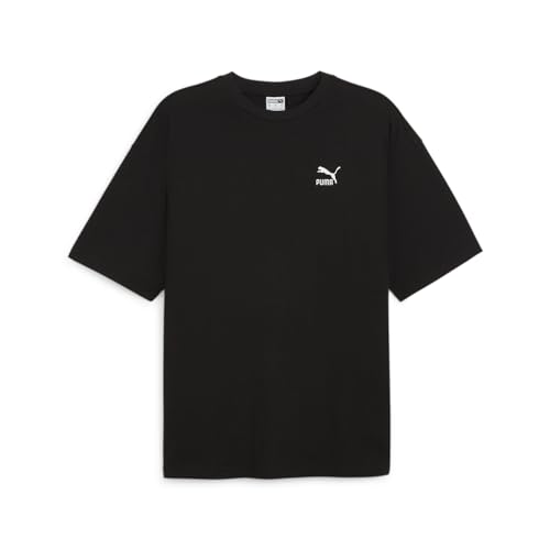 Image of PUMA Mens Better Classics Oversized Logo Crew Neck Short Sleeve Casual Tops Casual