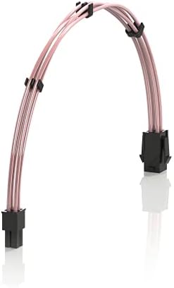 LINKUP - 50cm ATX 24 Pin (20+4) Motherboard PSU Braided Sleeved Power Supply Extension Cable w/CombsStrong & Stiff DesignSingle Pack500mm - Red