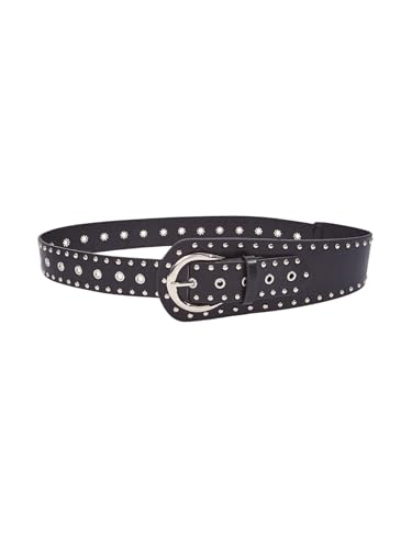 Verdusa Women's Studded Belts Y2k Belt Punk PU Leather Vintage Western Cowgirl Belts