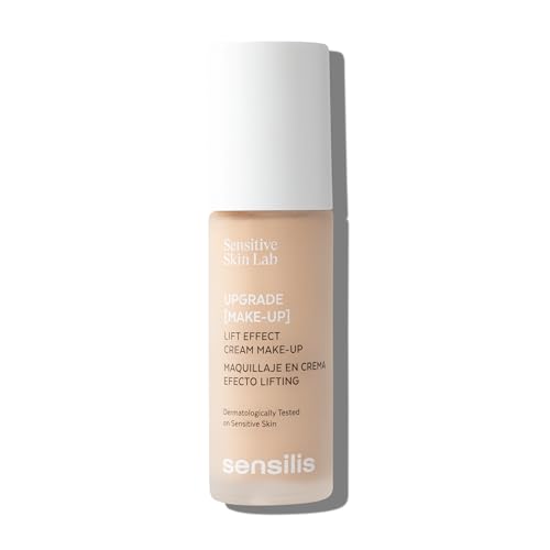 Sensilis - Upgrade Make-Up 00, Maquillaje Reafirmante con Efecto Lifting, Cobertura Media-Alta, Ácido Hialurónico y Vitamina E, Larga Duración 9H, Piel Sensible, Tono 00-30 ml
