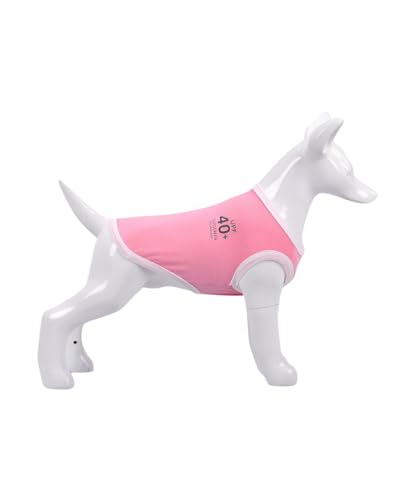 PetGround 犬 服 夏 タンクトップ ひんやり 冷感 UVカット メッシュ タンクトップ クール 虫除け 涼しい 氷 犬服夏用 小型犬 中型犬 男の子 女の子 (ピンク, 3XL)