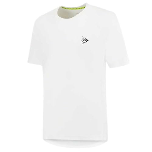 T-Shirt de Tennis Homme Dunlop Club Maillot Noir Sport à Col Rond
