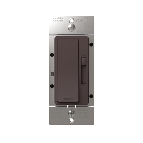 Image of Legrand Radiant 150W LED Dimmer Light Switch 3-Way Rocker Brown 1 Pack
