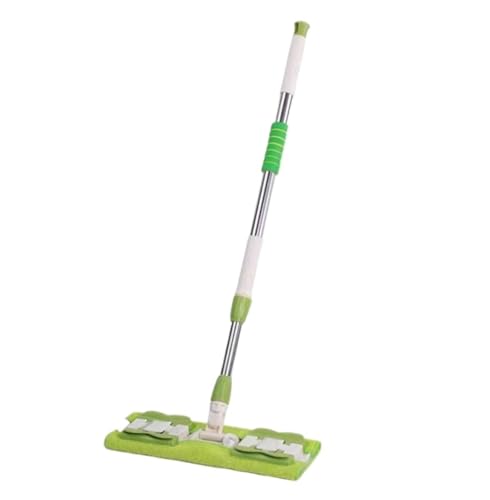 SHCHNA Mopa Mop Mopas Fregona Sistema De Limpieza De Pisos para El Hogar con 2 Almohadillas, Pisos Laminados De Madera Trapeador de Limpieza(Grün)