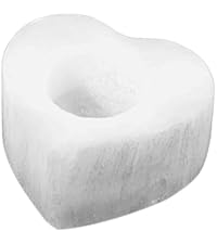 Arcane Medicis NKlaus Photophore En Sélénite Naturelle 8,5 Cm - Pierre De Lumière Pour Méditation Et Décoration Zen Décoration Spirituelle