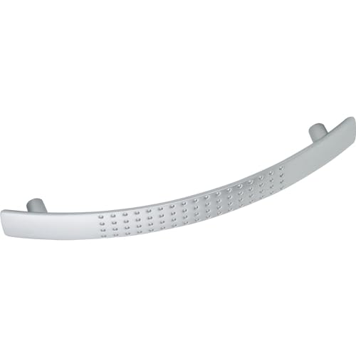 Sun Chain Paris LA 128 mm Designer Furniture Handle Width 160 mm Curved Handle for Cupboards and Drawers Zinc Die-Cast Chrome-Plated Matt