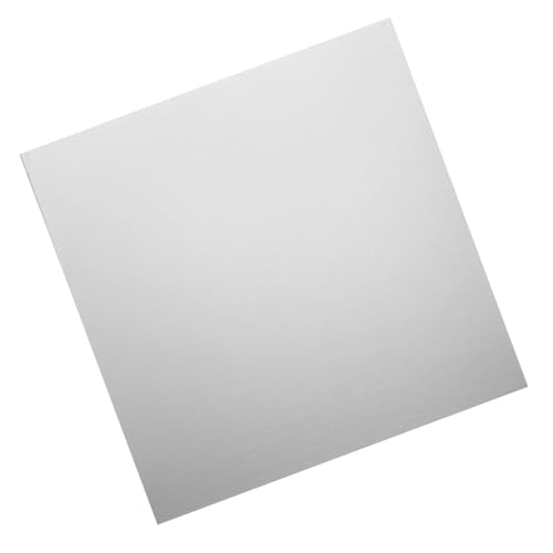 sourcing map 304 Stainless Steel Sheet Plate, 8" x 8", 20 Gauge (0.8mm) Thickness, Stainless Steel Plate with Gloves for Crafting, Modelers, Jewelry, Repairs, Electrical Repairs (Silver)