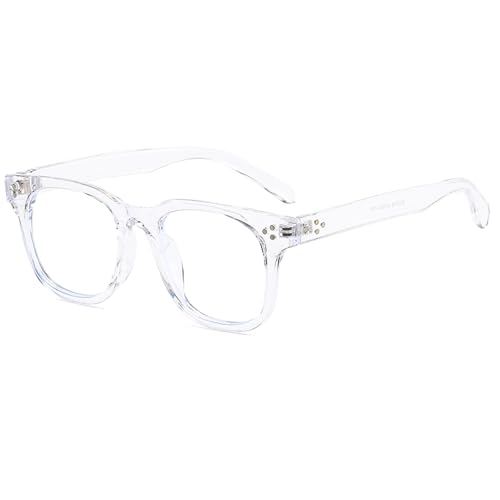 Image of LJCZKA Blue Light Blocking Glasses for Women Men Retro Square Frame Computer Gaming Glasses Anti Eyestrain Eyeglasses