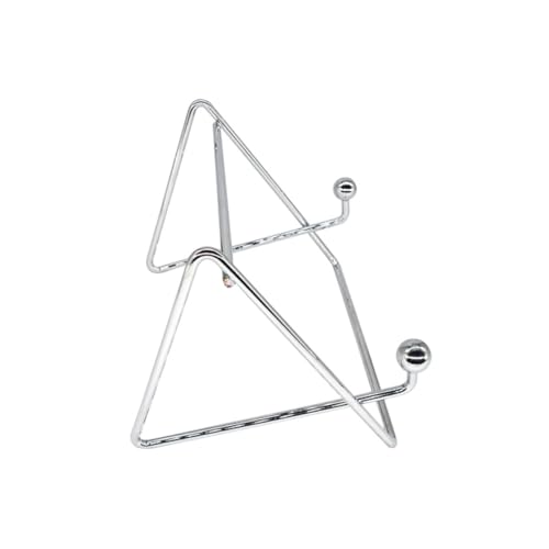 COLLBATH 1Pc Cookbook Stand Upright Manual Display Rack for Recipes Menus and Newspapers Sleek Silver Design for Kitchen Organization and Tidy Workspace