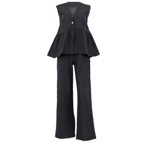 Ensemble pantalon droit femme gris Alloaone M fini les complexes avec le col V