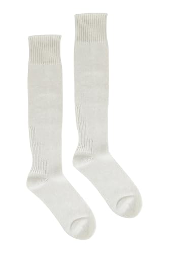 David James Pair Men's Cream Knee High Wool Rich Fishermans Socks 7-12 US3
