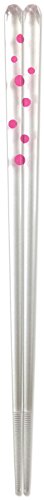 アオバ クリア箸 食洗機対応 ポルカ ピンク 23cm