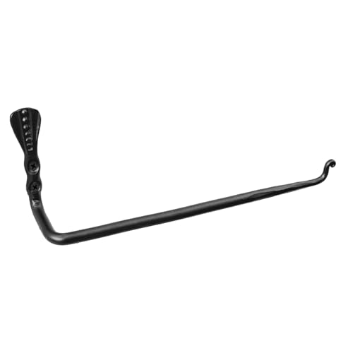 Toallero de mano trenzado y resistente con elegante acabado negro mate para el hogar 5