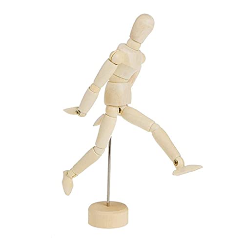 8In Artists Wooden Manikin Jointed Mannequin Wooden Male Manikin Blockhead Artist Human Figure Articulated Mode Perfect for Home Decoration/Drawing The Human Figure