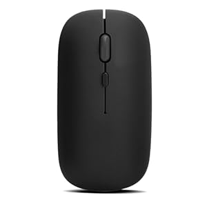 Zunate Drahtlose Maus, Drahtloses Bluetooth 5.0 Schwarz Computer Stummschalten Mäuse 800/1200/1600 3-fache DPI-Einstellung für Tablets/Lernen/Computer und Laptops