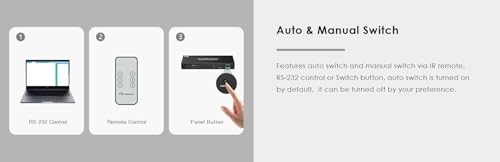 Switch HDMI 8K 60Hz selector de cuatro entradas de vídeo con HDR10 y Dolby Vision 6