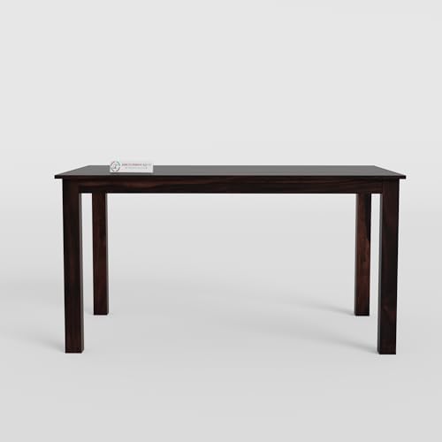 Image of Jangid Handicraft Wooden 6 Seater Dining Table | Solid Sheesham Wood Six Seater Dinning Table with 6 Chairs for Living Room | Dining Room Sets | Kitchen Dining Set for Home | Walnut Finish