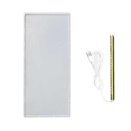 jojnsha Moldes cuadrados de silicona para lámpara de noche, mesita de noche, luz USB, resina epoxi, decoración del hogar, accesorios para hacer joyas
