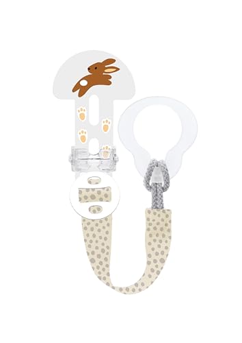 MAM Broche tétine adaptable à tout type de tétine, de dentition et de jouets, longueur réglable, avec housse de protection pour tétine, lavable, neutre, assortiment...
