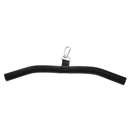 Barre à triceps en acier noir pour poulie de gym robuste