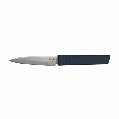 LACOR - 39036 - Cuchillo Pelador, Cuchillo Cocina, Mango Ergonómico Antideslizante, Acabado Soft Touch, Hoja 10 cm