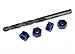 Traxxas Wheel Adapters/12mm Hex/Alum BL Andized-4/Screw Pins-4/Drill Bit/0.25