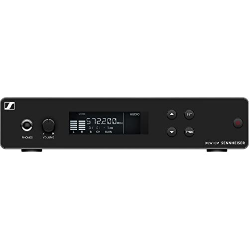 Sennheiser XSW IEM SET Sistema de monitoreo inalámbrico estéreo intrauditivo A: 476 a 500 MHz (509146) con bolsa de transporte Auray para sistema inalámbrico miniatura 4