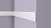 Rodapié/Zócalo decorativo suelo blanco NMC WALLSTYL® FL9 100X8X2000mm Poliestireno Resistente al agua...