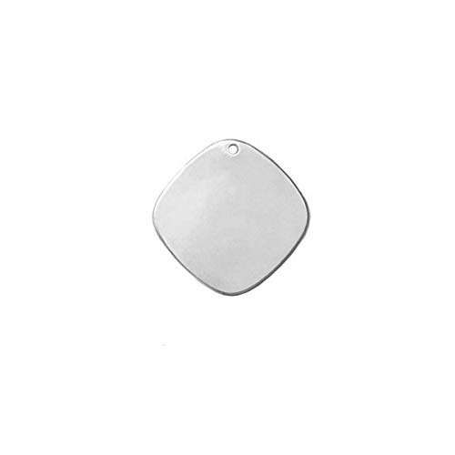ImpressArt - Premium Metal Stamping Blanks for Metal Stamping and Jewelry Making (24 Pack) (3/4 Round Square Aluminum)