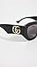Gucci Women's Bold Cat Eye Sunglasses, Black/Black/Grey, 51/20/145