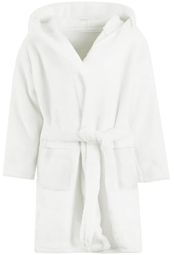 Umeyda Girls Fleece Hooded Robes, Warm Printed Bath Robe for Kids Soft Fuzzy Bathrobe for Gifts