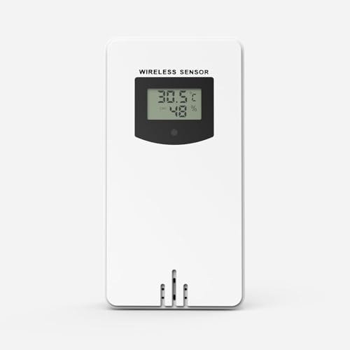 Außensensor der Wetterstation, Anzeige von Außentemperatur und Luftfeuchtigkeit, maximale Übertragungsreichweite 60 Meter, zur Überwachung der...