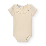 BABIDU Body Bebé Manga Corta Cuello Volante Algodón 100%, Body Bebé Recién Nacido Tejido Hipoalergénico Suave y Transpirable Para Piel Sensible, Primera Puesta, Ropa Bebé Niño y Niña Unisex