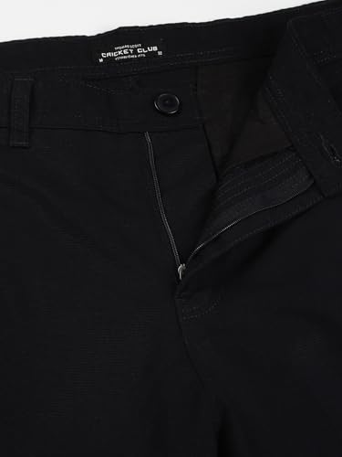 Image of Thomas Scott Men's | Solid | Light Weight | Breathable Fabric | 2 Zipper Pockets | Mid Rise | Regular Fit | Cotton Blend | Button Waist | Chino Trouser | Pants