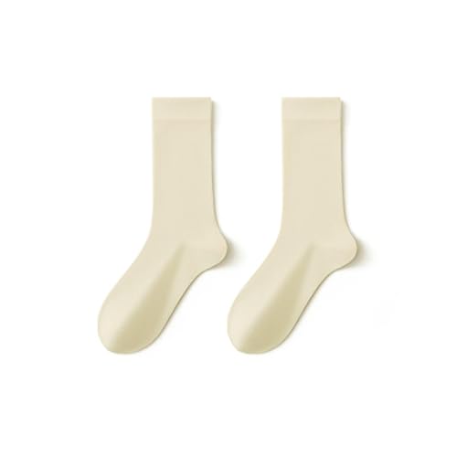 Solid color sweet non-slip breathable thin comfortable mid-tube stacked socks2
