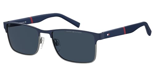 Lunettes Tommy Hilfiger TH 2040 bleu mat et ruthenium 56mm