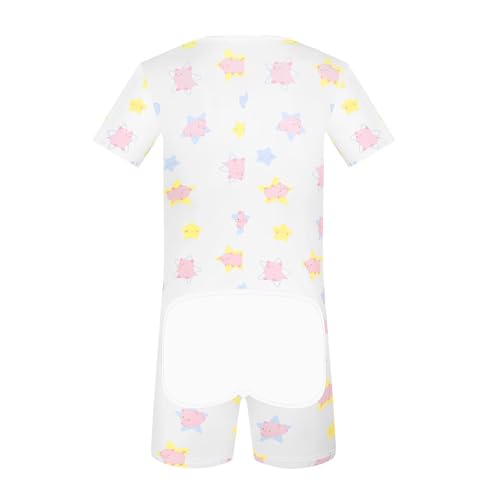 Mameluco de manga corta para hombre y pijama de una pieza de cerdito 3