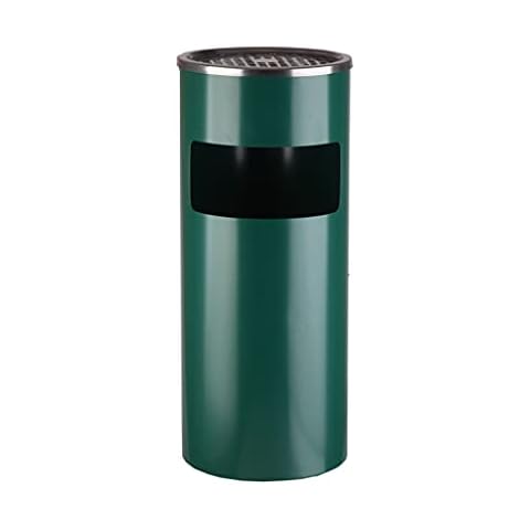 UYVI waste paper bin Trash Can Thick And Durable Stainless Steel Round Garbage Can Creative Vertical Large-capacity Garbage Bin Cover