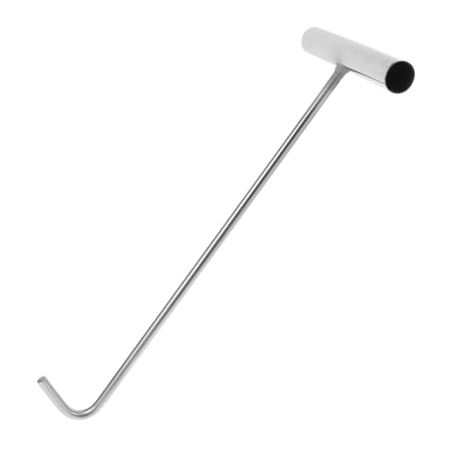 MUSISALY Stainless Steel Manhole Cover Lifting Hook T-Shape Heavy Duty Pulling Tool Manhole Cover Hook