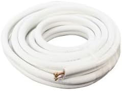1/4" LL x 1/2" SL Mini Split Refrigerant Line Set w/ Flare Nuts, 1/2" Insulation (50 Ft.)