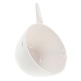 HINTRMENT Porcelain Round Evaporating Bowl with Handle 200ml Laboratory Evaporating Basin Ceramic Container