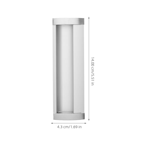 Abaodam Tirador embutido de aluminio para puerta corredera de armario, diseño oculto, 128mm distancia de agujero miniatura 2