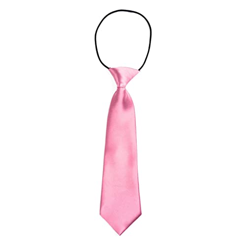 DonDon Corbata para niños con aire de seda y con elástico brillado 2-5 años - rosa fucsia