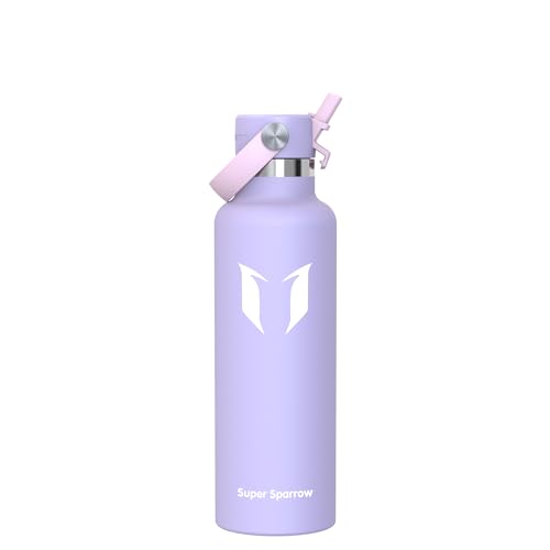Super Sparrow Borraccia Termica, Acciaio Inox Bottiglia Termica - 750ml - Senza BPA Borracce, Borraccia Bambini per Scuola, Sport, Campeggio, Yoga, Palestra, Ciclismo