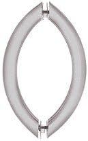 CRL 6" Brushed Satin Chrome Crescent Style Back-to-Back Pull Handles