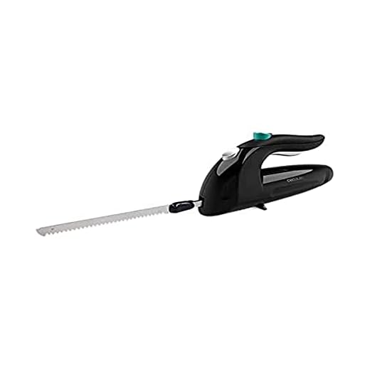 Cecotec Cut-Eat 1800 Coltello elettrico nero 150W, 3 lame in acciaio inox lavabile in lavastoviglie, silenzioso, a basse vibrazioni, custodia inclusa, 3183
