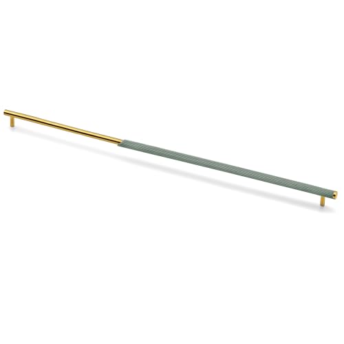 Image of Plantex Stainless Steel & Aluminium Cabinet Handle /600mm Wardrobe Door Handle /Cupboard Pull-Push Handles for Home /Office - Pack of 1 (Green & Gold)